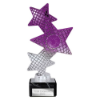 Trinity Star Multisport Plastic Trophy Purple & Silver 195mm