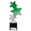 Trinity Star Multisport Plastic Trophy Green & Silver 215mm