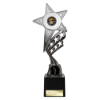 Innov8 Star Plastic Trophy Silver & Black 250mm