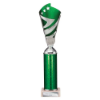 Hurricane Multisport Plastic Tube Cup Silver & Green 300mm