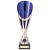 Rising Stars Deluxe Plastic Lazer Cup Silver & Blue 325mm