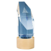 Solo Glass Award Clear & Beechwood 175mm  (70mm Width)