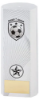 WHITE PLASTIC FILLED COLUMN FOOTBALL (1in CEN) - 7in