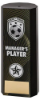 BLACK PLASTIC FILLED COLUMN FOOTBALL MANAGERS PLAYER (1in CEN) - 7in