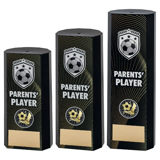 BLACK PLASTIC FILLED COLUMN FOOTBALL PARENTS PLAYER (1in CEN)