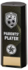 BLACK PLASTIC FILLED COLUMN FOOTBALL PARENTS PLAYER (1in CEN) - 7in