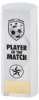 WHITE PLASTIC FILLED COLUMN FOOTBALL PLAYER OF THE MATCH (1in CEN) - 6in