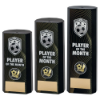 BLACK PLASTIC FILLED COLUMN FOOTBALL PLAYER OF THE MONTH (1in CEN)