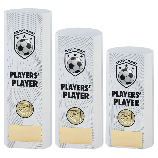 WHITE PLASTIC FILLED COLUMN FOOTBALL PLAYERS PLAYER (1in CEN)