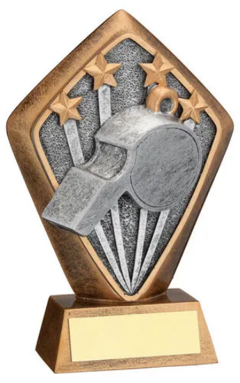 BRZ/GOLD DIAMOND HOLDER WITH REFEREE DISC AND PLATE - 5.25in