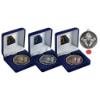 VELVET BOX AND 60mm MEDAL RUGBY TROPHY BRONZE