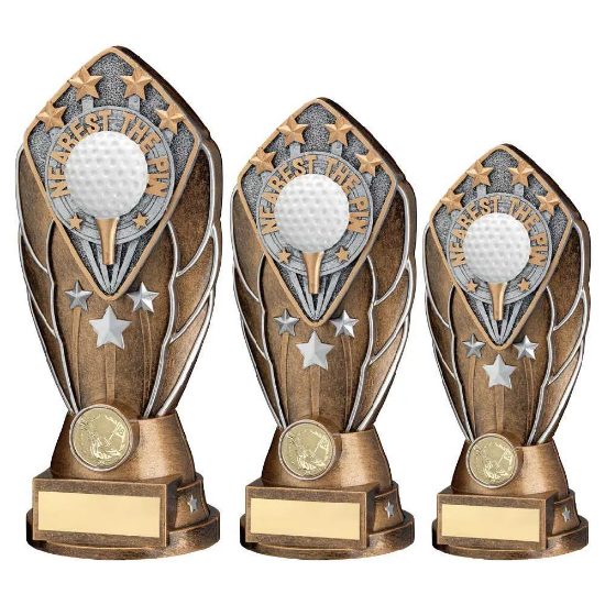 BZ/SILV DIAMOND COLUMN + NEAREST THE PIN DISC & PLATE (1in CEN)