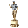 BRZ/PEW MALE CLENCHED FIST GOLFER WITH PLATE - 12.25in