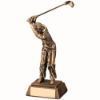 BRZ/GOLD RESIN MALE BACK SWING GOLF WITH PLATE - 8.25in