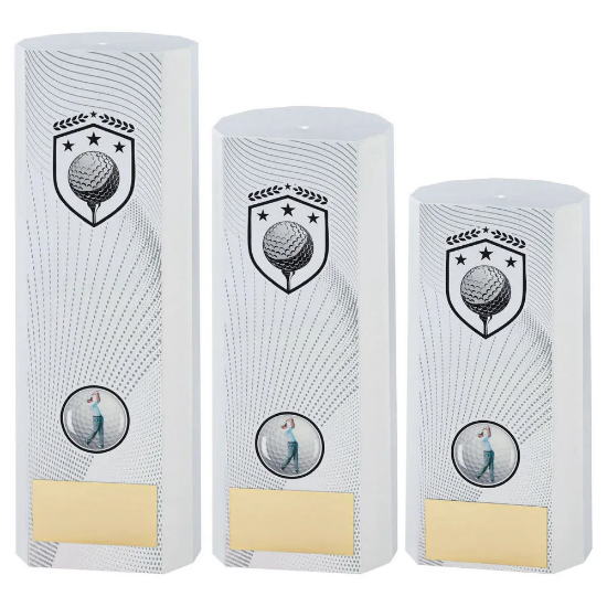 WHITE PLASTIC FILLED COLUMN GOLF (1in CEN)