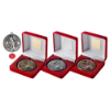 VELVET BOX AND 60mm MEDAL GOLF TROPHY BRONZE