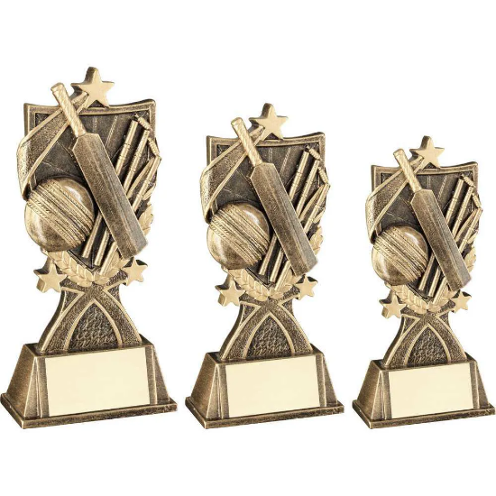 BRZ/GOLD CRICKET 3 STAR WREATH SERIES WITH PLATE