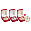 VELVET BOX AND 50mm MEDAL CRICKET TROPHY SILVER