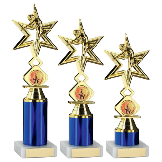 GOLD/ DANCE/GYM STAR FIGURE ASSEMBLED ON MARBLE