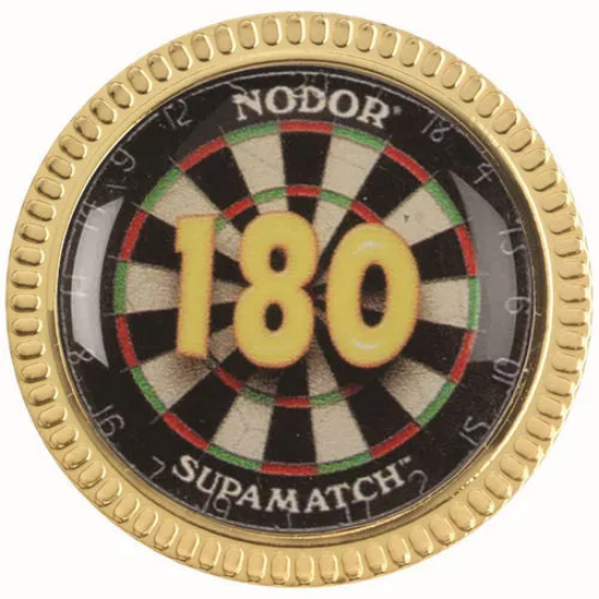 DARTS 180 METAL ROUND BADGE - 1.25in