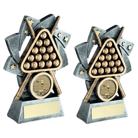 PEW/GOLD POOL/SNOOKER STAR SPIRAL WITH PLATE (1in CENTRE)