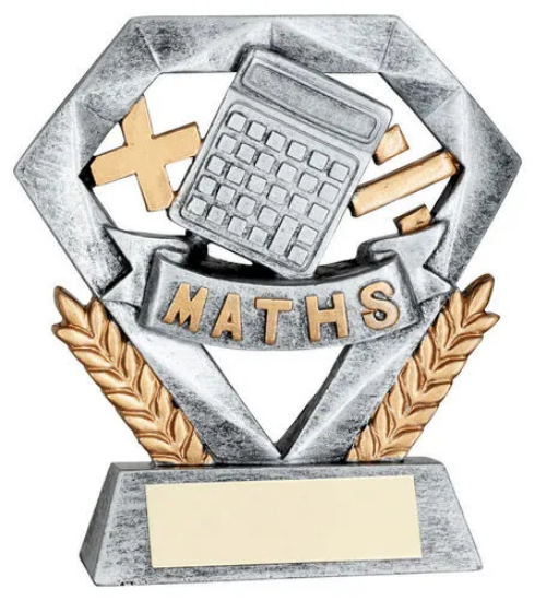 PEW/GOLD MATHS MINI DIAMOND WITH PLATE - 4in