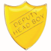 SCHOOL SHIELD BADGE (DEPUTY HEAD BOY) YELLOW - 1.25in