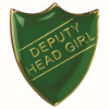 SCHOOL SHIELD BADGE (DEPUTY HEAD GIRL) GREEN - 1.25in