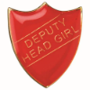 SCHOOL SHIELD BADGE (DEPUTY HEAD GIRL) RED -  1.25in