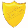 SCHOOL SHIELD BADGE (DEPUTY HEAD GIRL) YELLOW - 1.25in