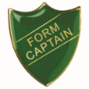 SCHOOL SHIELD BADGE (FORM CAPTAIN) GREEN -    1.25in
