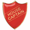 SCHOOL SHIELD BADGE (HOUSE CAPTAIN) RED -        1.25in
