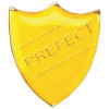 SCHOOL SHIELD BADGE (PREFECT) YELLOW - 1.25in