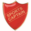 SCHOOL SHIELD BADGE (SPORTS CAPTAIN) RED -     1.25in