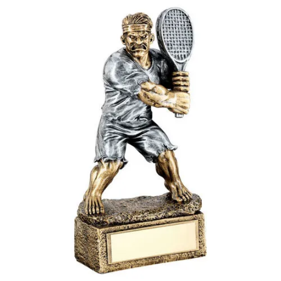 BRZ/PEW TENNIS BEAST FIGURE WITH PLATE - 6.75in