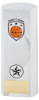 WHITE PLASTIC FILLED COLUMN BASKETBALL (1in CEN) - 7in