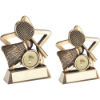 BRZ/GOLD BADMINTON MINI STAR WITH PLATE (1in CENTRE)