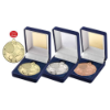 VELVET BOX AND 50mm MEDAL BADMINTON TROPHY SILVER