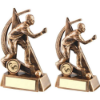 BRZ/GOLD MALE LAWN BOWLS GEO FIGURE WITH PLATE (1in CENTRE)