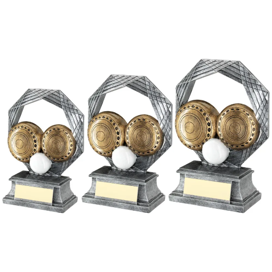 BRZ/PEW/WHITE LAWN BOWLS OCTAGON SERIES WITH PLATE