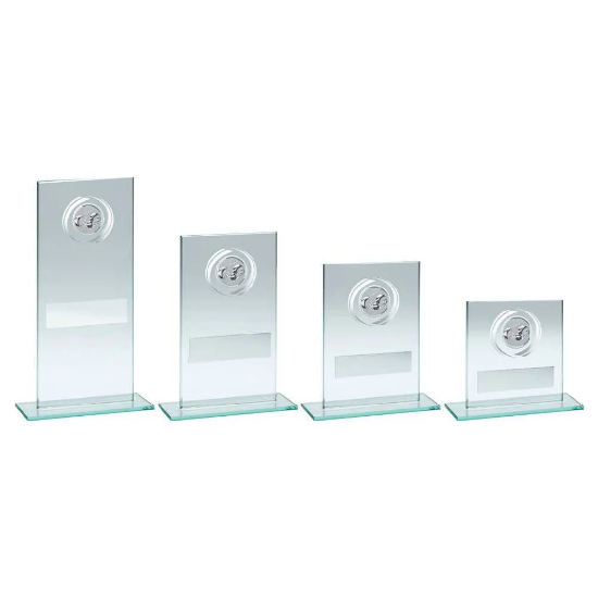 JADE/SILVER GLASS WITH LAWN BOWLS INSERT AND PLATE