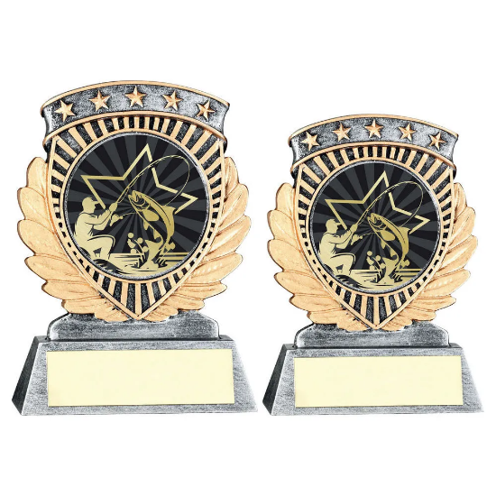 PEW/GOLD 5 STAR HOLDER WITH VINYL ANGLING INSERT & PLATE