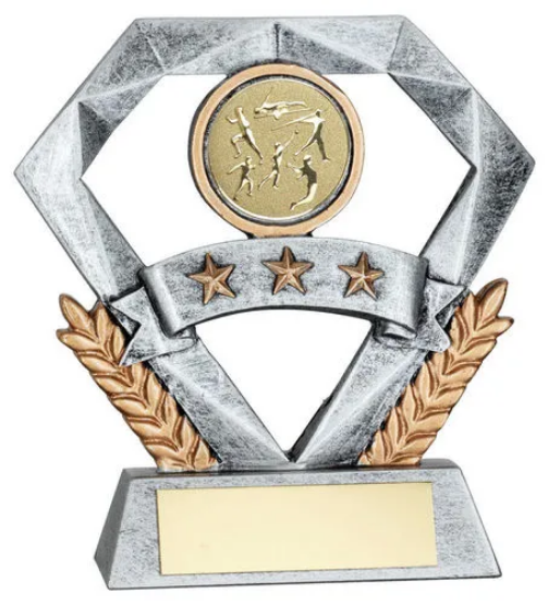 PEW/GOLD GENERIC MINI DIAMOND WITH ATHLETICS INSERT &  PLATE - 4in