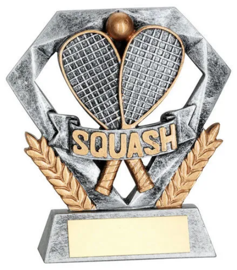 PEW/GOLD SQUASH MINI DIAMOND WITH PLATE - 4in