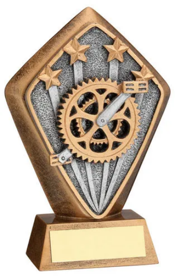 BRZ/GOLD DIAMOND HOLDER WITH CYCLING DISC WITH PLATE - 5.25in