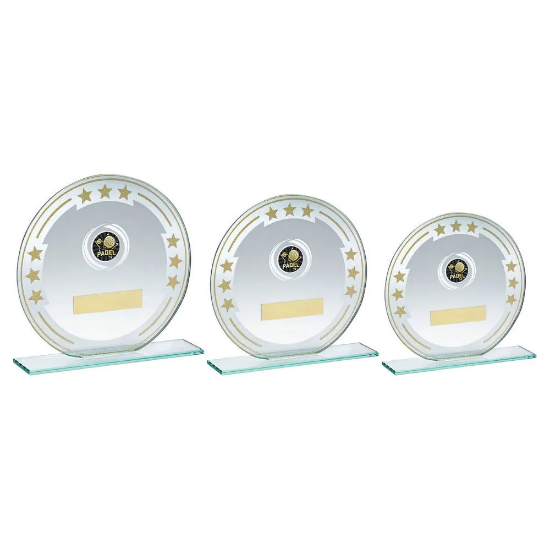 JADE/SILVER/GOLD ROUND GLASS WITH VINYL PADEL INSERT AND PLATE