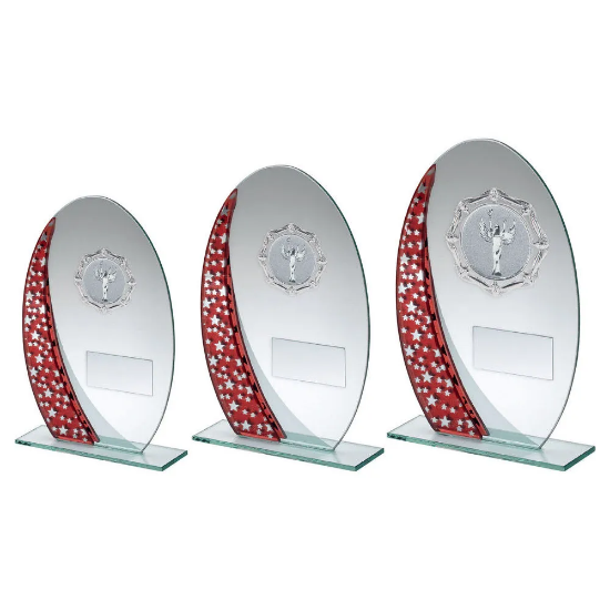 JADE/SILV/ GLASS OVAL WITH SILVER TRIM TROPHY (2in CEN)