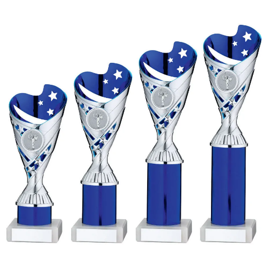 SILVER/ PLASTIC SABRE CUP ASSEMBLED ON MARBLE WITH TUBE (1in CEN)