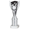 SILVER/BLACK PLASTIC FLASH CUP ASSEMBLED ON MARBLE WITH TUBE (1in CEN) - 8in