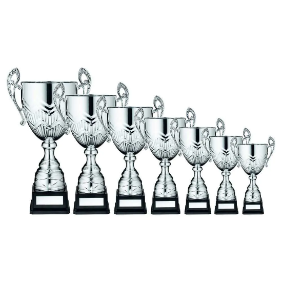 SILVER BULLET BOWL WITH HANDLES ASSEMBLED TROPHY AND PLATE